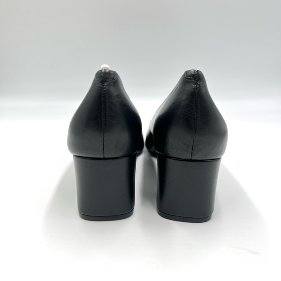 Calvin Klein Womens Alanta 2 Black Leather Square Toe Classic Pumps Heels Shoes - Picture 7 of 14